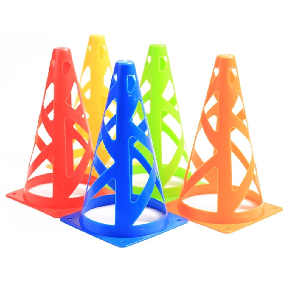 Agility Training Cone Pack of 10 Colored Plastic Sports Cones, Children's Football, Basketball Training, Kindergarten Parent-Child Activity Cone
