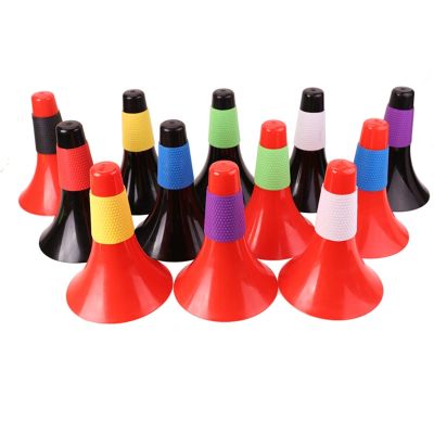 Agility Training Cone Thickened Plastic Sports Agility Cone, 23cm/9" Football Basketball Roller Skating Obstacle Cone Marker Cone (Color : Red6, Size : 10pcs)