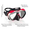 Adult Scuba Diving Mask, Anti-Fog Snorkel Goggles Tempered Glass Swim Mask Goggles with Nose Cover Professional Snorkeling Gear for Diving Snorkeling (Red) view 2
