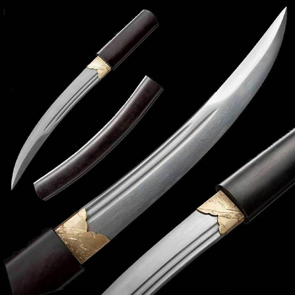 ZPGP Wonderful Japanese Samurai Ninja Tanto Sword Fold Damascus Steel Sharp Wakizashi