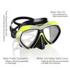 Adult Scuba Diving Mask, Anti-Fog Snorkel Goggles Tempered Glass Swim Mask Goggles with Nose Cover Professional Snorkeling Gear for Diving Snorkeling (Yellow) view 2