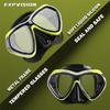 Adult Scuba Diving Mask, Anti-Fog Snorkel Goggles Tempered Glass Swim Mask Goggles with Nose Cover Professional Snorkeling Gear for Diving Snorkeling (Yellow) view 3