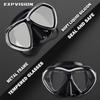 Adult Scuba Diving Mask, Anti-Fog Snorkel Goggles Tempered Glass Swim Mask Goggles with Nose Cover Professional Snorkeling Gear for Diving Snorkeling (Black) view 3