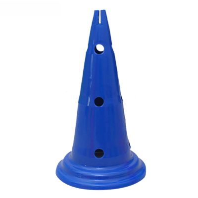 Agility Training Cone Colored Plastic Sports Cones, Football Agility Cone Obstacle Cone with Hole, Indoor and Outdoor Games, 10 Pieces (Color : Blue, Size : 10pcs)