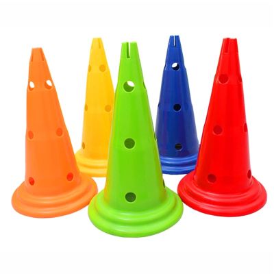 Agility Training Cone Colored Plastic Sports Cones, Football Agility Cone Obstacle Cone with Hole, Indoor and Outdoor Games, 10 Pieces (Color : Color, Size : 10pcs)