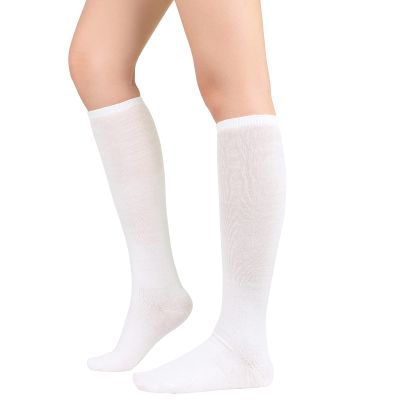 American Trends Womens Athletic Socks Outdoor Sports Compression Running Training Socks Casual Tube Socks 1 Pack White