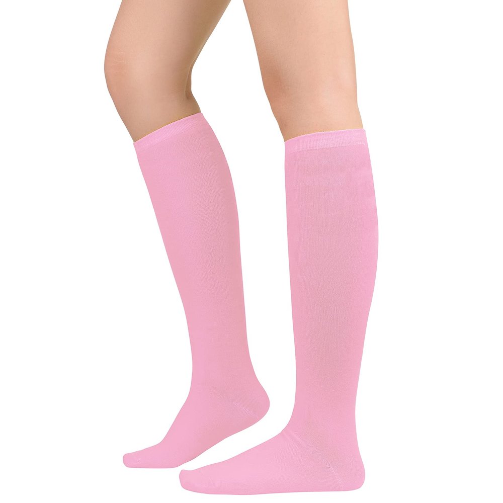 American Trends Womens Athletic Socks Outdoor Sports Compression Running Training Socks Casual Tube Socks 1 Pack Pink