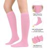 American Trends Womens Athletic Socks Outdoor Sports Compression Running Training Socks Casual Tube Socks 1 Pack Pink view 3