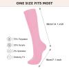 American Trends Womens Athletic Socks Outdoor Sports Compression Running Training Socks Casual Tube Socks 1 Pack Pink view 4
