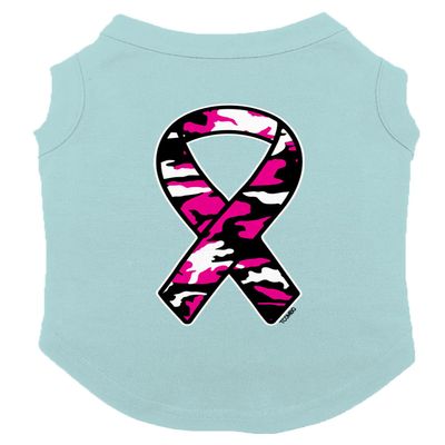 Camoflauge Ribbon Dog Shirt (Chill, Large)