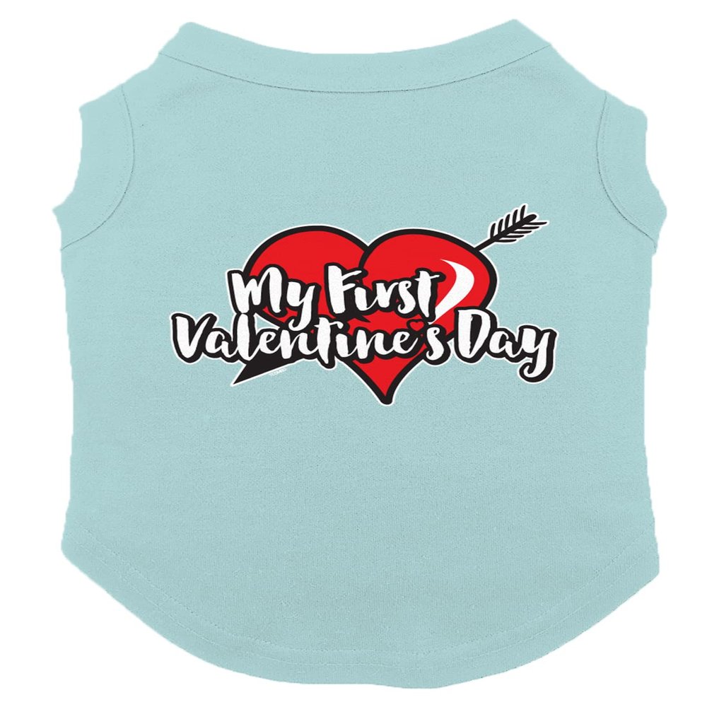My First Valentine's Day Dog Shirt (Chill, 2X-Large)