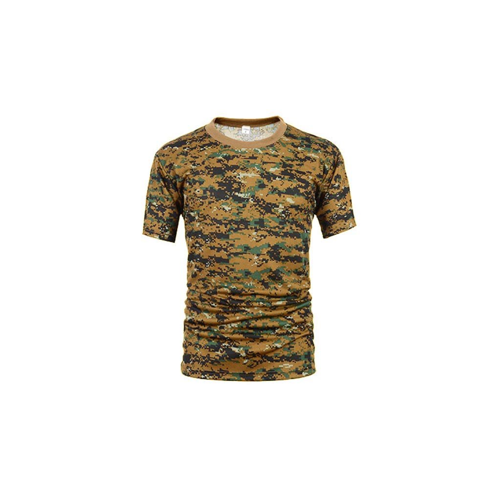 Outdoor Sports Airsoft Hunting Shooting Uniform Combat BDU Clothing Tactical Quick Dry Camouflage Shirt - DW - XXL