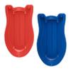 Superio Toboggan Snow Sled- 37 Plastic Slider for Kids and Adults- Heavy Duty Sled for 1 Rider with Pull Ropes for Downhill Sledding, Winter Outdoor Sports, (Red-Blue) view 1