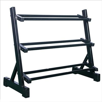 Racks 3-Tier Dumbbell Dumbbell Weight Dumbbell Display Dumbbell Storage Stand Home Gym Dumbbell Storage Holder Dumbbell (Color : Black, Size : 70 * 32 * 58cm)