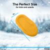 Superio Toboggan Snow Sled for Kids and Adults, 36" Heavy Duty Plastic Slider with Handles and Hole for Pull Ropes- Kid and Adult Winter Fun (Yellow-36) view 2