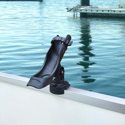 Brocraft Pontoon Boat Square Rail Rod Holder / Fishing Rod Holder for Square Mount-- Not Drilling Required