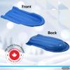 Superio Toboggan Snow Sleds, 2 Pack- 46 Plastic Open Back Slider for Kids and Adults- Heavy Duty Sleds with Holes for Pull Ropes (Ropes Excluded) for Downhill Sledding, Winter Outdoor Sports, (Blue) view 4