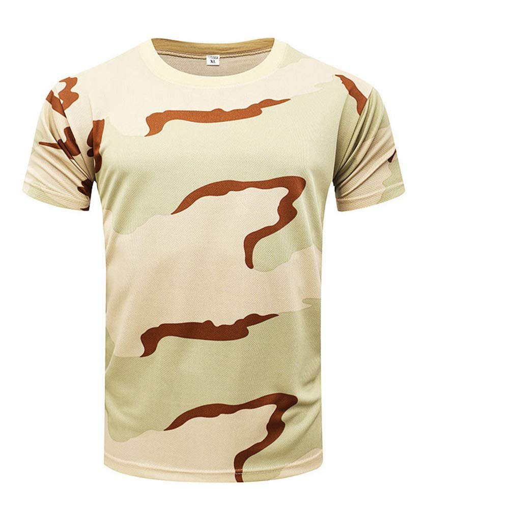 Outdoor Sports Airsoft Hunting Shooting Uniform Combat BDU Clothing Tactical Quick Dry Camouflage Shirt - 3 Color Desert - XL