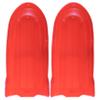 Superio Toboggan Snow Sleds, 2 Pack- 46 Plastic Open Back Slider for Kids and Adults- Heavy Duty Sleds with Holes for Pull Ropes (Ropes Excluded) for Downhill Sledding, Winter Outdoor Sports, (Red) view 1