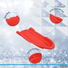 Superio Toboggan Snow Sleds, 2 Pack- 46 Plastic Open Back Slider for Kids and Adults- Heavy Duty Sleds with Holes for Pull Ropes (Ropes Excluded) for Downhill Sledding, Winter Outdoor Sports, (Red) view 2