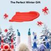 Superio Toboggan Snow Sled for Kids and Adults, 46" Heavy Duty Plastic Open Back Slider with Handles and Hole for Pull Ropes- (Ropes Excluded) Kid and Adult Winter Fun (Red) view 4