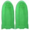 Superio Toboggan Snow Sleds, 2 Pack- 46 Plastic Open Back Slider for Kids and Adults- Heavy Duty Sleds with Holes for Pull Ropes (Ropes Excluded) for Downhill Sledding, Winter Outdoor Sports, (Green) view 1