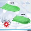 Superio Toboggan Snow Sleds, 2 Pack- 46 Plastic Open Back Slider for Kids and Adults- Heavy Duty Sleds with Holes for Pull Ropes (Ropes Excluded) for Downhill Sledding, Winter Outdoor Sports, (Green) view 3