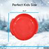 Superio Round Snow Saucer Sled- 24" Plastic Disc Sled for Kids and Adults- Heavy Duty Sled with Handles for Downhill Sledding, Winter Outdoor Sports (Red, 2 Pack) view 2