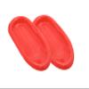 Superio Toboggan Snow Sleds for Kids and Adults, 2 Pack Heavy Duty Plastic Sliders with Handles and Hole for Pull Ropes- Kid and Adult Winter Fun (Red (36")) view 1