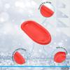 Superio Toboggan Snow Sleds for Kids and Adults, 2 Pack Heavy Duty Plastic Sliders with Handles and Hole for Pull Ropes- Kid and Adult Winter Fun (Red (36")) view 3