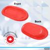 Superio Toboggan Snow Sleds for Kids and Adults, 2 Pack Heavy Duty Plastic Sliders with Handles and Hole for Pull Ropes- Kid and Adult Winter Fun (Red (36")) view 4