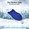 Superio Toboggan Snow Sled for Kids and Adults, 37" Plastic Sled with Pull Ropes (Blue) view 2
