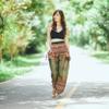 Lannaclothesdesign Women's Smocked Waist Boho Flowy Yoga Harem Pants Hippie Clothes view 3