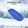 Superio Toboggan Snow Sled for Kids and Adults, 48" Heavy Duty Plastic Slider with Handles and Hole for Pull Ropes- Kid and Adult Winter Fun (Blue-48) view 2