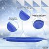 Superio Toboggan Snow Sled for Kids and Adults, 48" Heavy Duty Plastic Slider with Handles and Hole for Pull Ropes- Kid and Adult Winter Fun (Blue-48) view 3