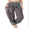 Lannaclothesdesign Women's Smocked Waist Boho Flowy Yoga Harem Pants Hippie Clothes view 1