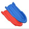 Superio Toboggan Snow Sled- 46 Plastic Open Back Sled for Kids and Adults- Heavy Duty Sled with Hole for Pull Ropes (Ropes Excluded) for Downhill Sledding, Winter Outdoor Sports, (Red-Blue) view 1
