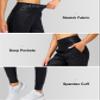 G Gradual Women's Joggers High Waisted Yoga Pants with Pockets Loose Leggings for Women Workout, Athletic, Lounge (Black Leopard, X-Large) view 4