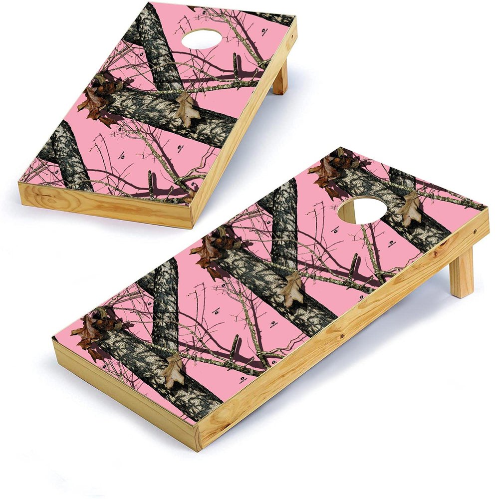 Mossy Oak Graphics, Cornhole Board Wrap Kit, Break-Up Pink, 2 Pieces of 24.5 x 48.5, Peel and Stick Vinyl, Pre-Cut Hole