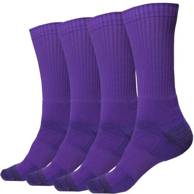 juDanzy 2 Pack of Men's Premium Athletic Sports Team Crew Socks for Football, Basketball and Lacrosse (Small, Purple)