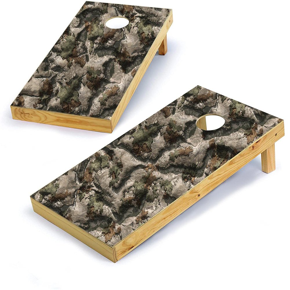 Mossy Oak Graphics, Cornhole Board Wrap Kit, Elements Terra Gila, 2 Pieces of 24.5 x 48.5, Peel and Stick Vinyl, Pre-Cut Hole