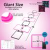 GETMOVIN SPORTS Hopscotch Squares Set with 2 Premium Beanbags Giant Sized 15 Inch Squares with 15 Connectors for Indoor/Outdoor Portable Fun Conditioning Agility Training (Pink) view 2