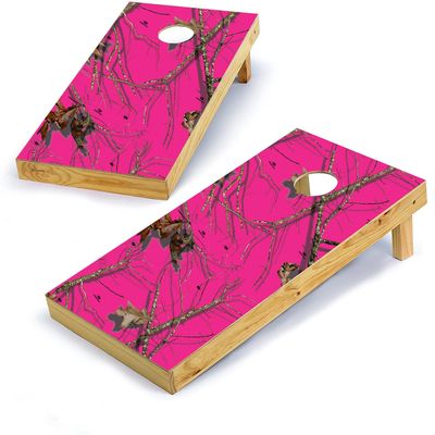 Mossy Oak Graphics, Cornhole Board Wrap Kit, Lifestyle Pink, 2 Pieces of 24.5 x 48.5, Peel and Stick Vinyl, Pre-Cut Hole