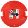 Superio Round Snow Saucer Sled, Red Spiral 26" Avalanche Circle Plastic Sledding Disc, Winter Snow Fun for Kids and Adults view 1