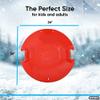 Superio Round Snow Saucer Sled, Red Spiral 26" Avalanche Circle Plastic Sledding Disc, Winter Snow Fun for Kids and Adults view 2