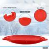Superio Round Snow Saucer Sled, Red Spiral 26" Avalanche Circle Plastic Sledding Disc, Winter Snow Fun for Kids and Adults view 3