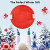 Superio Round Snow Saucer Sled, Red Spiral 26" Avalanche Circle Plastic Sledding Disc, Winter Snow Fun for Kids and Adults view 4