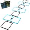 GETMOVIN SPORTS Hopscotch Squares Set with 2 Premium Beanbags Giant Sized 15 Inch Squares with 15 Connectors for Indoor/Outdoor Portable Fun Conditioning Agility Training (Blue) view 1