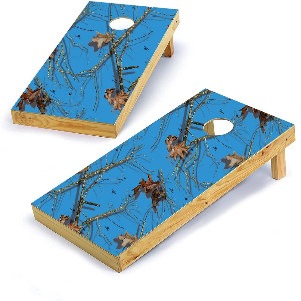 Mossy Oak Graphics, Cornhole Board Wrap Kit, Lifestyle Blue, 2 Pieces of 24.5 x 48.5, Peel and Stick Vinyl, Pre-Cut Hole
