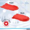 Superio Toboggan Snow Sled- 46 Plastic Open Back Sled for Kids and Adults- Heavy Duty Sled with Hole for Pull Ropes (Ropes Excluded) for Downhill Sledding, Winter Outdoor Sports, (Red, Blue, Green) view 3